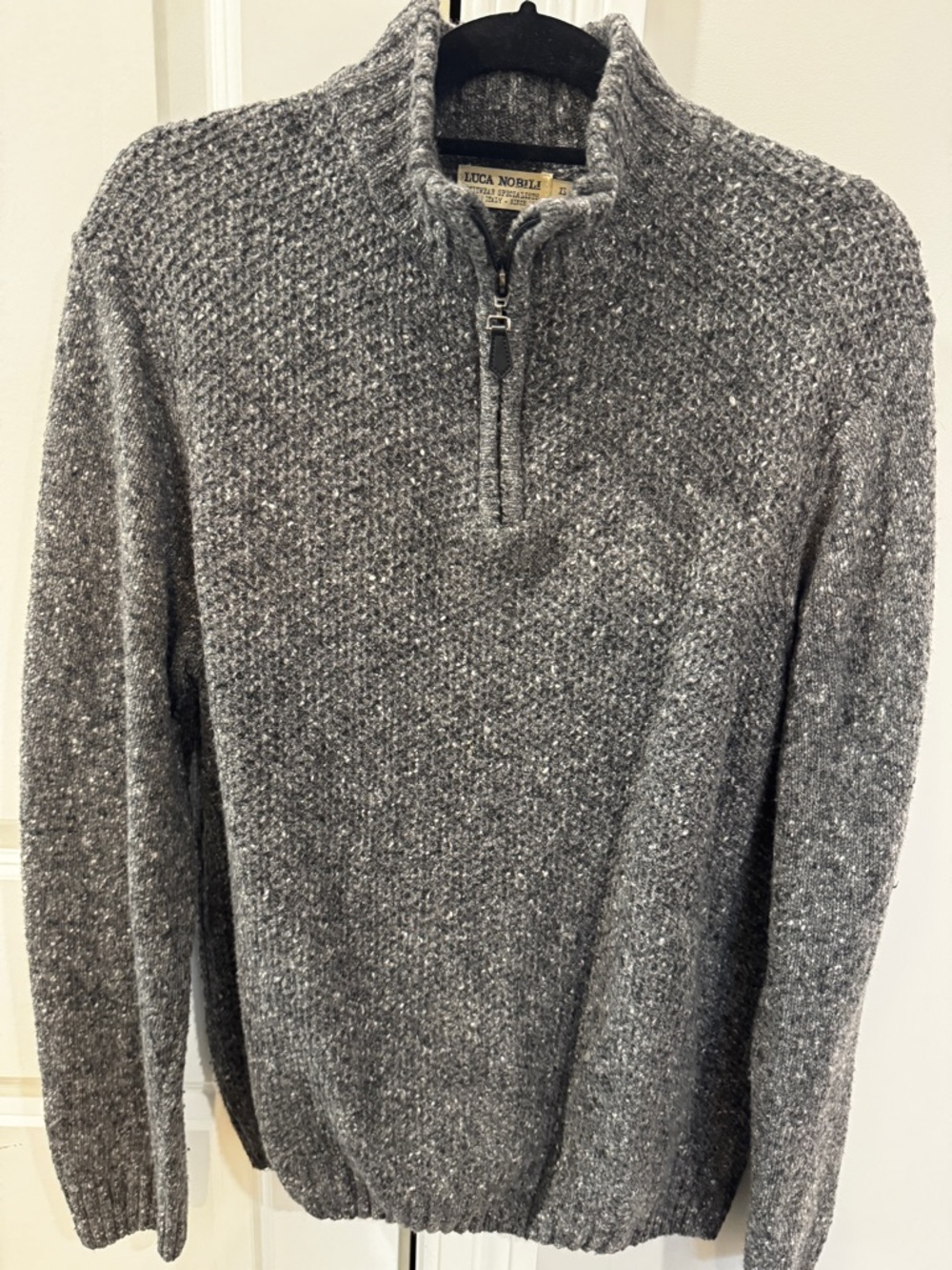 Luca Nobili Italian Quarter Zip Sweater (XL)
